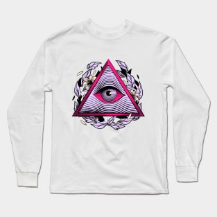 Masonic Illuminated Eye Long Sleeve T-Shirt